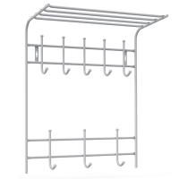 Вешалка настенная ВПТ8М (матовый серый) с полкой 600х705х265 НИКА (5)