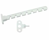 Ограничитель открывания окна L-165мм
 пластмас. белый Кунгур  (50)