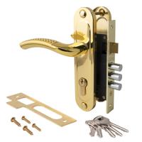 ЗВ Апекс 1027/60-G/GM замок врезной с ручками (зол./мат. зол.) (1/20)