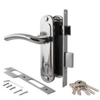 ЗВ Апекс 1227/60-NI/S замок врезной с ручками (никель/сатин) (1/20)