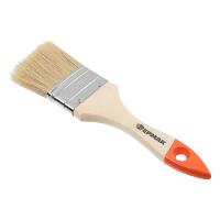 Кисть плоская "ЕРМАК Стандарт" деревянная ручка, натуральная щетина  50мм (12/600)