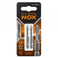 Биты PH 3x50 мм NOX STRONG ТОРСИОННЫЕ 2шт. блистер