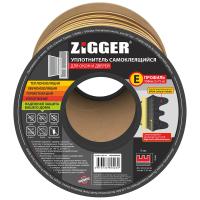 Уплотнитель "E" профиль  9х4мм коричневый (150м) "ZIGGER" (6)