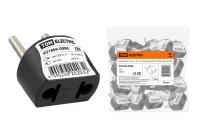 Переходник Евро 16А TDM круглый (черный) (50)