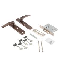 ЗВ Рязань ЗВ9-8/15 замок врезной с ручками (медь) (1/12)