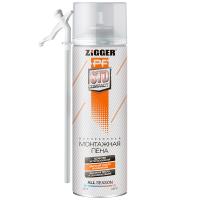 Пена монтажная бытовая «ZIGGER PF» STD COMPACT всесезонная, 430 мл, 460 г, (12)