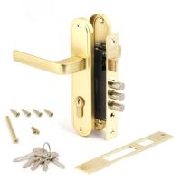 ЗВ Апекс 1026/60-G замок врезной с ручками (золото) (1/16)