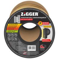 Уплотнитель "P" профиль  9х5,5мм коричневый (100м) "ZIGGER" (6)