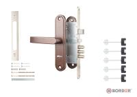 ЗВ Рязань ЗВ9-8.3/15 замок врезной с ручками (5 ключей) ЛЕВЫЙ (медь) (1/12)