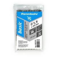 Сверло по металлу  1,5х40мм сталь Р2М3 "Rennbohr BASIC" (10шт) пакет (10)