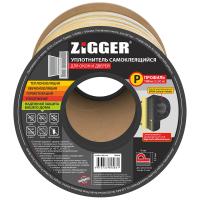 Уплотнитель "P" профиль  9х5,5мм белый (100м) "ZIGGER" (6)