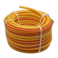 Шланг поливочный  1/2" (12мм) х 25м (3х-слойный) армированный, силиконовый, желтый с красной полосой