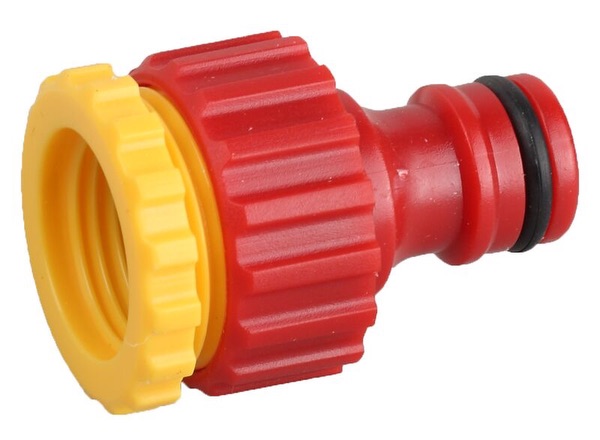 Переходник-коннект. на трубу 1/2"-3/4" внешн., пластм. GRINDA (24/240)