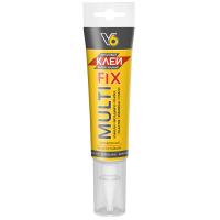 Клей V6 "MULTI FIX", акриловый ультрасильный, прозрачный, 100 г, (12)