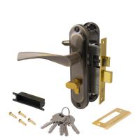 ЗВ АВЕРС замок врезной 0823/60-С-АB с ручками к/в (бронза) (1/24)