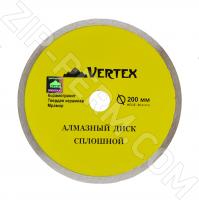 Диск алмазный отрезной 200x25,4мм сплошной VertexTools (1/50)