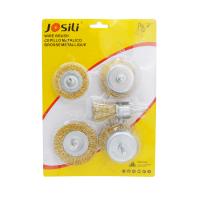 Набор щеток д/дрели 5шт (плоская 50мм,75мм чашка 50мм,75мм кисть 25мм) Josili(60)