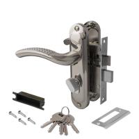 ЗВ АВЕРС замок врезной 0827/60-C-NI с ручками к/в (никель) (1/24)