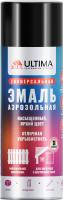 Аэрозоль Ultima эмаль ЧЕРНАЯ ГЛЯНЦЕВАЯ (RAL 9005) 520мл (12)