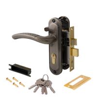 ЗВ АВЕРС замок врезной 0827/60-AB с ручками к/к (бронза) (1/24)