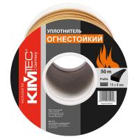 Уплотнитель ОГНЕСТОЙКИЙ SD-139N/4-850  15*8мм черный (50м) "KIM TEC" (6)