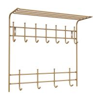 Вешалка настенная ВПТ11М (золото) с полкой 740х705х265 НИКА (5)