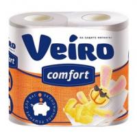 Бумага туалетная Veiro 2слоя Comfort  4шт  (12/576)
