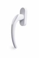 Ручка оконная "КОМФОРТ"(Луна), 35мм, алюмин., 8 позиц фигурная белая (100)