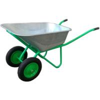 Тачка строительная 2-х колесная 120л/250кг/0.8мм БЕЗ КОЛЕСА 13"(3.25х8)
