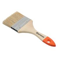 Кисть плоская "HEADMAN Стандарт"/ЕРМАК деревянная ручка, натуральная щетина  75мм (12/288)