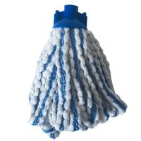 Насадка для швабры МОП микрофибра веревочная сине-белая Мамонтенок чистолюб (50)