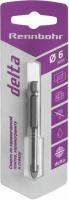 Сверло по стеклу и кафелю "Rennbohr DELTA"  6,0х75мм (2 грани) хвостовик Е6.3 (1/40)