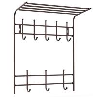 Вешалка настенная ВПТ8М (медный антик) с полкой 600х705х265 НИКА (5)