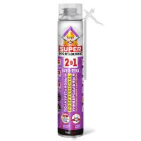 Пена клей ПРОФИ всесезонная «SUPER МОНТАЖНИК» 2в1 универсальный 780г (12)