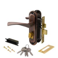 ЗВ АВЕРС замок врезной 0823/60-С-АС с ручками к/в (медь) (1/24)