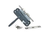 ЗВ S-Locked 155-50-Gray замок врезной с ручками мод.607 (кл/верт) (серый) (18)