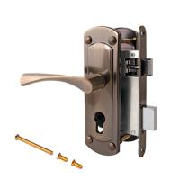 ЗВ Апекс 1423-AB замок врезной с ручками (бронза) (1/12)