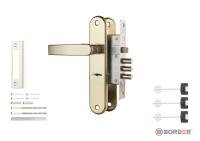 ЗВ Рязань ЗВ9-8/13 замок врезной с ручками 3 ключа (золото) (1/12)