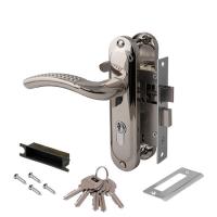 ЗВ АВЕРС замок врезной 0827/60-NI с ручками к/к (никель) (1/24)