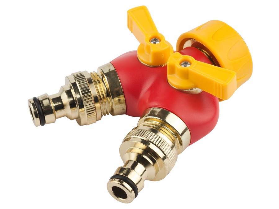 Распределитель 2-х канальный GRINDA "EXPERT", метал., 3/4"-1"