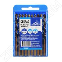 Сверло по металлу  9,0х125мм кобальт, сталь Р6М5К5 "VertexTools" (1/5шт) коробка