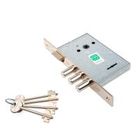 ГАРДИАН 10.11 замок врезной с защелкой, сувальдный, б/о (4кл.)БЕЗ РУЧЕК/15