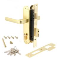 ЗВ Апекс 1226/60-G замок врезной с ручками (золото) (1/16)