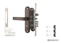 ЗВ Рязань ЗВ9-8.3/13 замок врезной с ручками (3 ключа ) ЛЕВЫЙ (медь) (1/12)