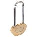 ВС Аллюр сувенирный "СЕРДЕЧКО" латунь 2 декор. ключа. Замок навесной (144/24)