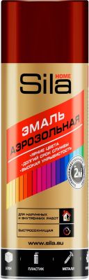 Краска Sila HOME Max Paint ТЕМНО-КРАСНЫЙ RAL3011 аэрозольная унив.520мл