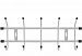 Вешалка настенная ВН5 (серебряный) 485х180х67 (5)