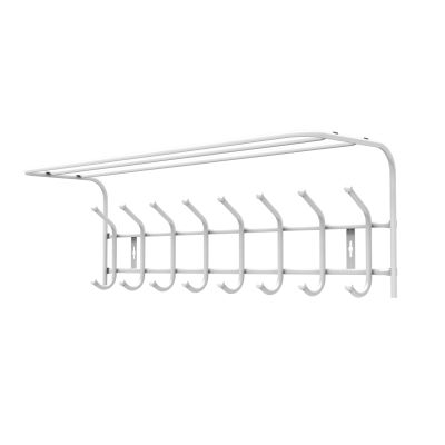 Вешалка настенная ВП8М (матовый белый) с полкой 808х262х245 НИКА (5)