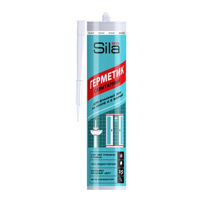 Герметик силикон Sila PRO Max Sealant санитарный БЕЛЫЙ 290мл (25)