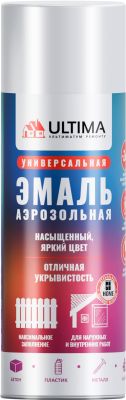 Аэрозоль Ultima МЕТАЛЛИК эмаль СЕРЕБРО 520мл (12)